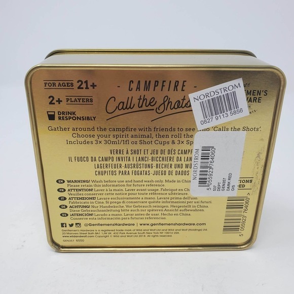 Gentlemen's Hardware Campfire Call The Shots Cup and Dice Game NEW WITH TAGS - Picture 3 of 6